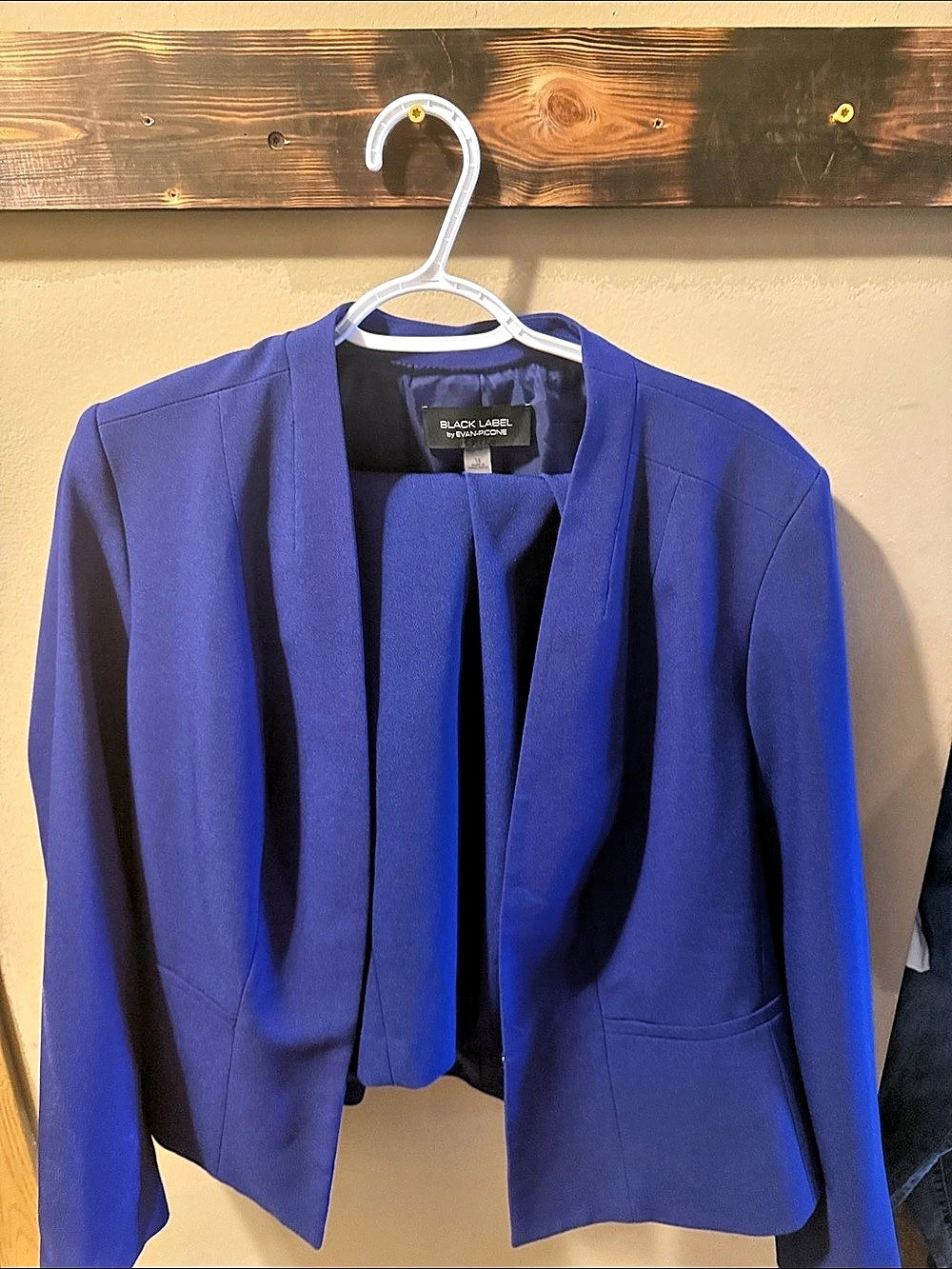 Evan-Picone Black Label Women's Blue Blazer Size 14 Like New